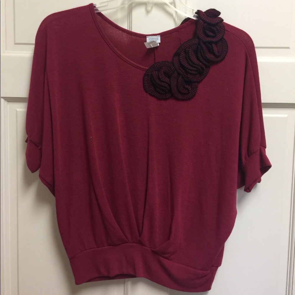 Charming Charlie Maroon Top